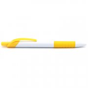 Plastic Ball Pen With Rubber Clip And Grip