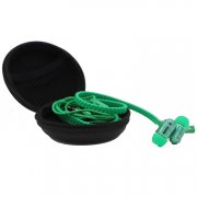 Wired Earphones With Round Earbud Travel Carrying Case
