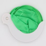 Plastic Frisbee Folding Hand Fabric Hand Fan With Handle