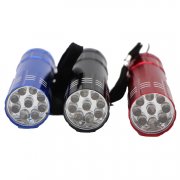 Logo Engraved Aluminum 9 Led Flashlight