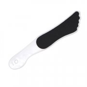 White Plastic Pedicure Sandpaper Handle Foot File