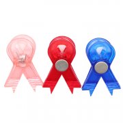 Silk Ribbon Shape Plastic Clip With Magnet