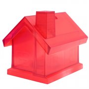Plastic Money Box House Shaped Coin Bank
