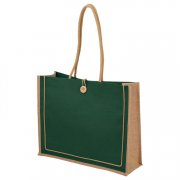 Jute Button Tote